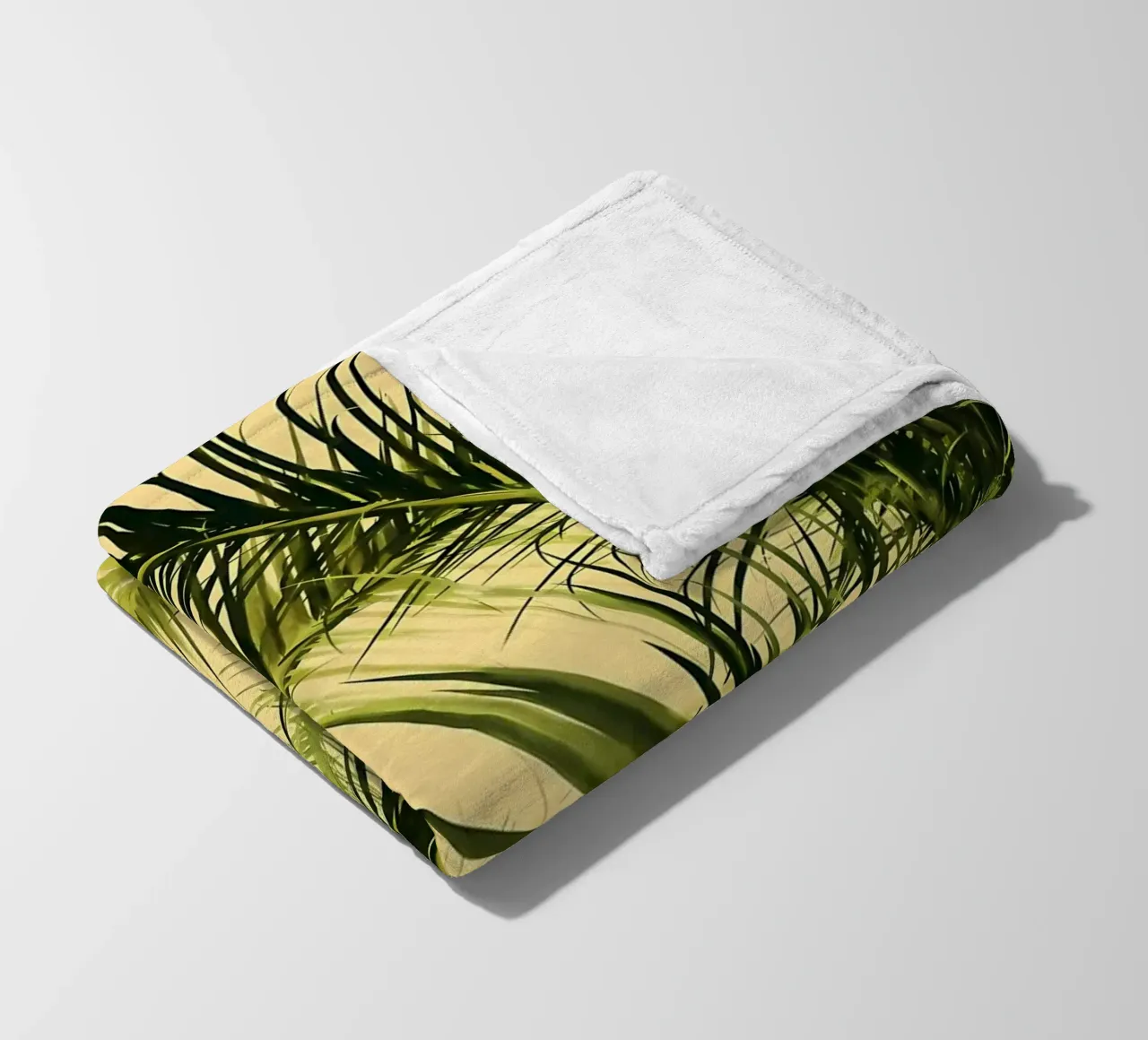 foglie di palma fogliame tropicale coperta in pile da Jennifer R Spyhalski