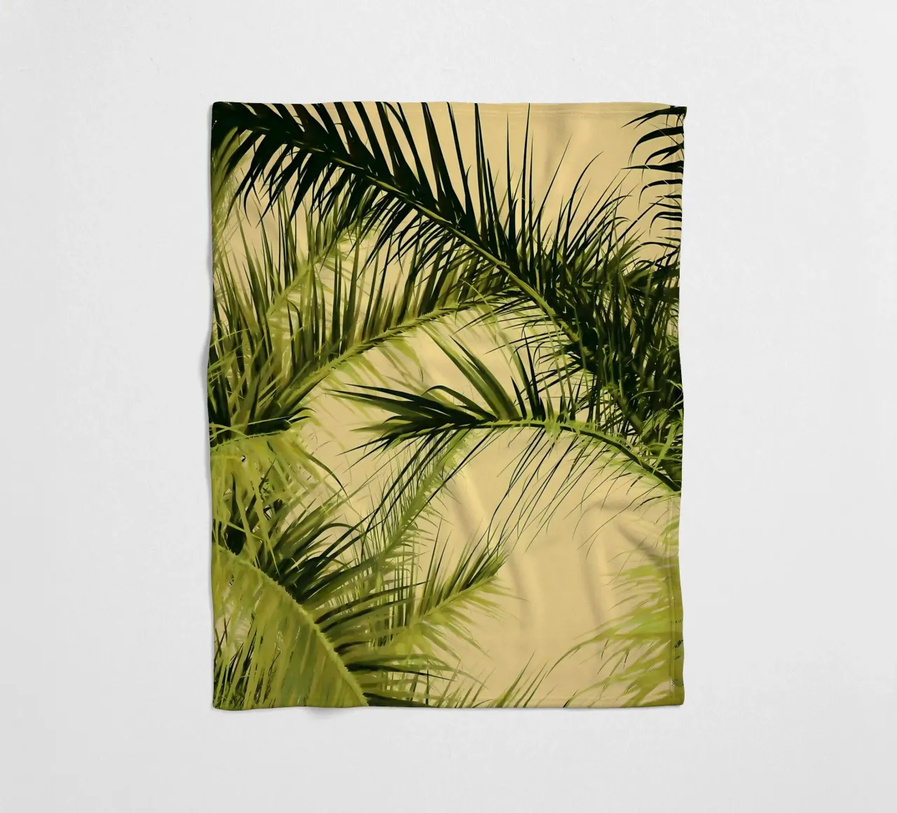 foglie di palma fogliame tropicale coperta in pile da Jennifer R Spyhalski