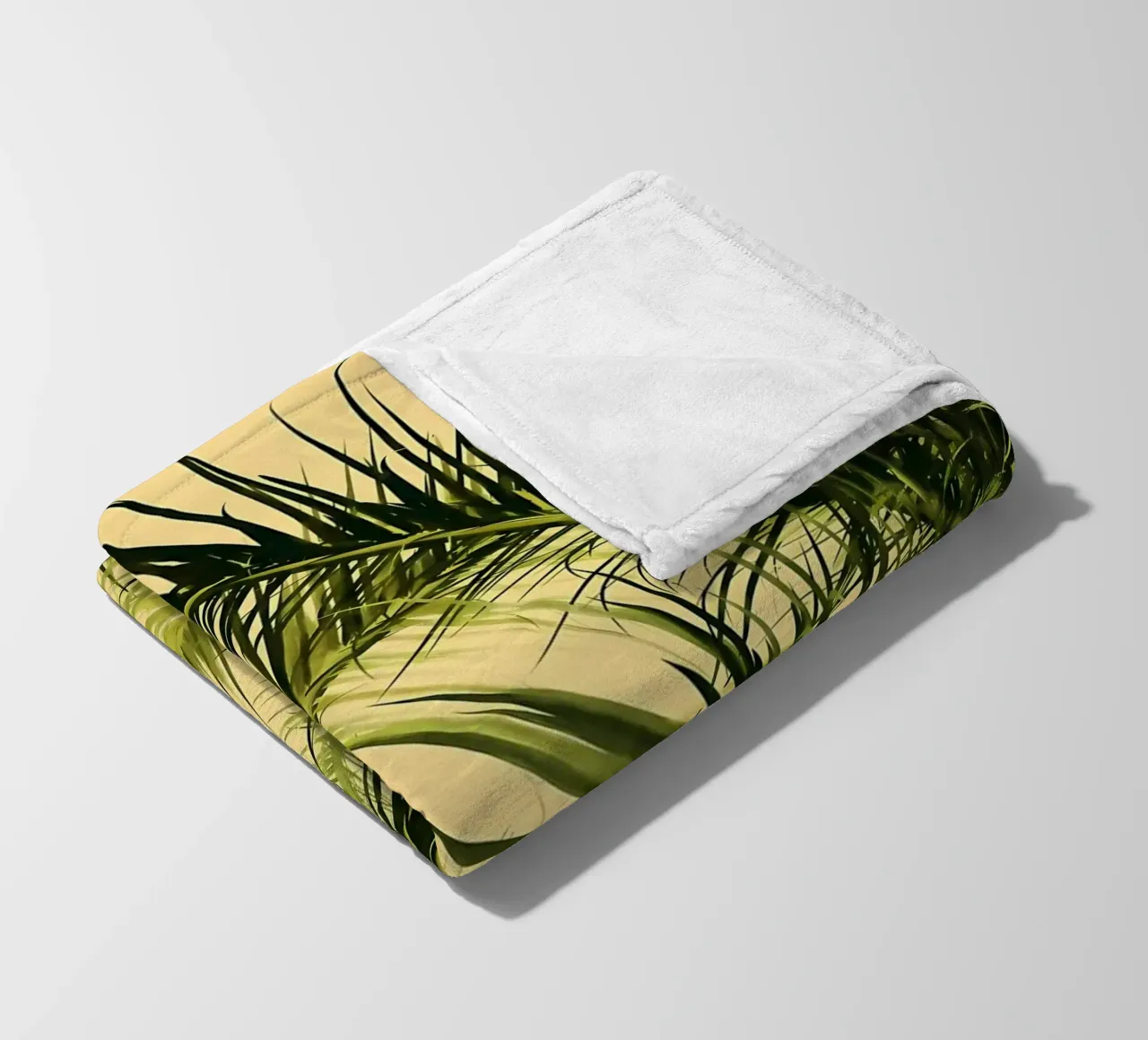 foglie di palma fogliame tropicale coperta in pile da Jennifer R Spyhalski