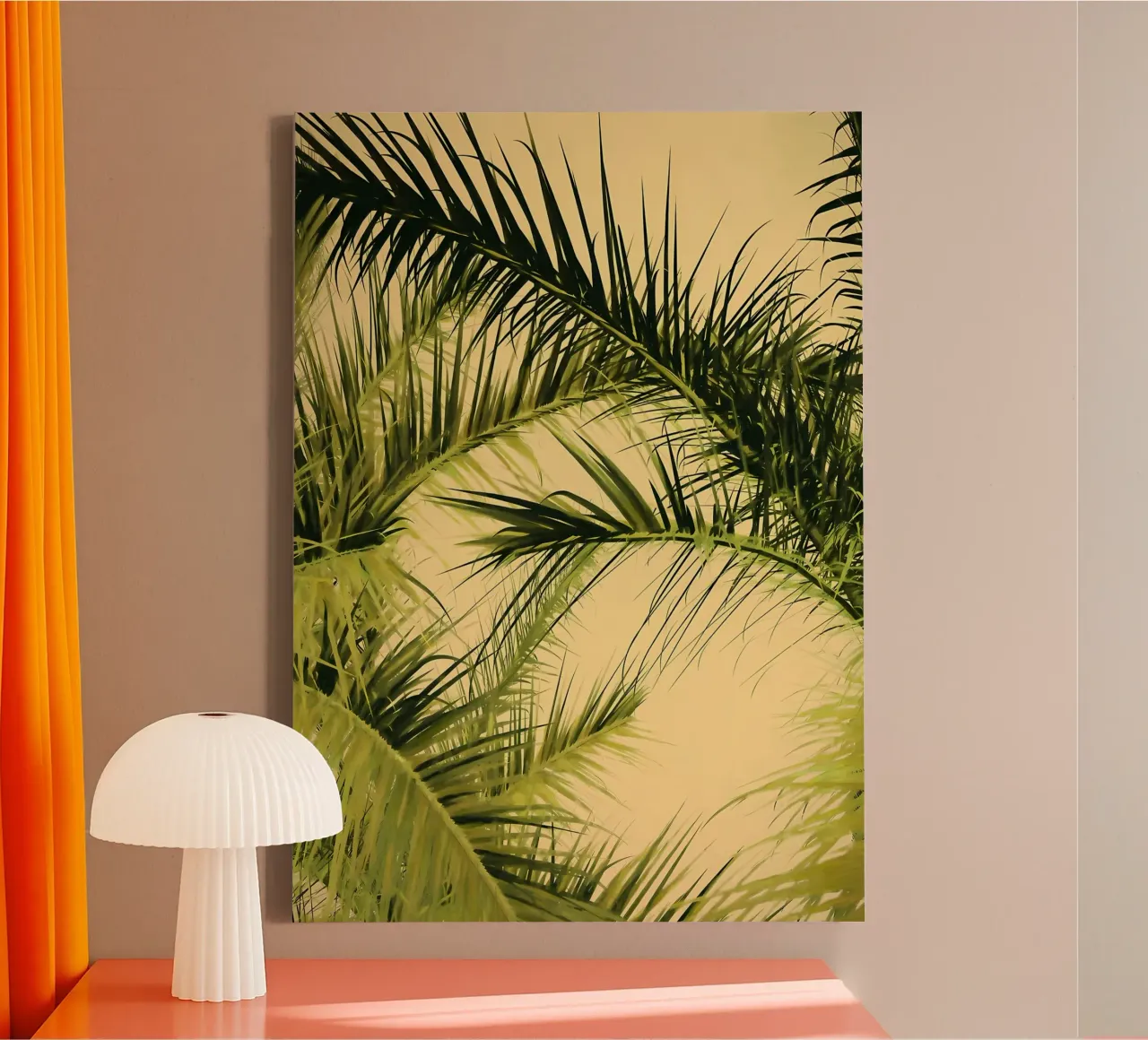 palm leaves tropical foliage canvas by Jennifer R Spyhalski