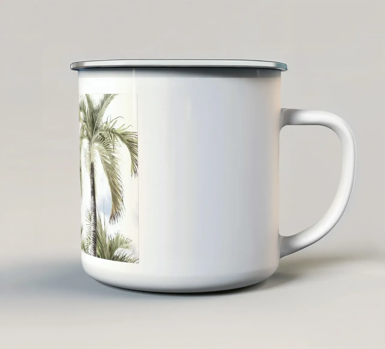 palme cielo tropicale lasciare tazza in smalto da Jennifer R Spyhalski