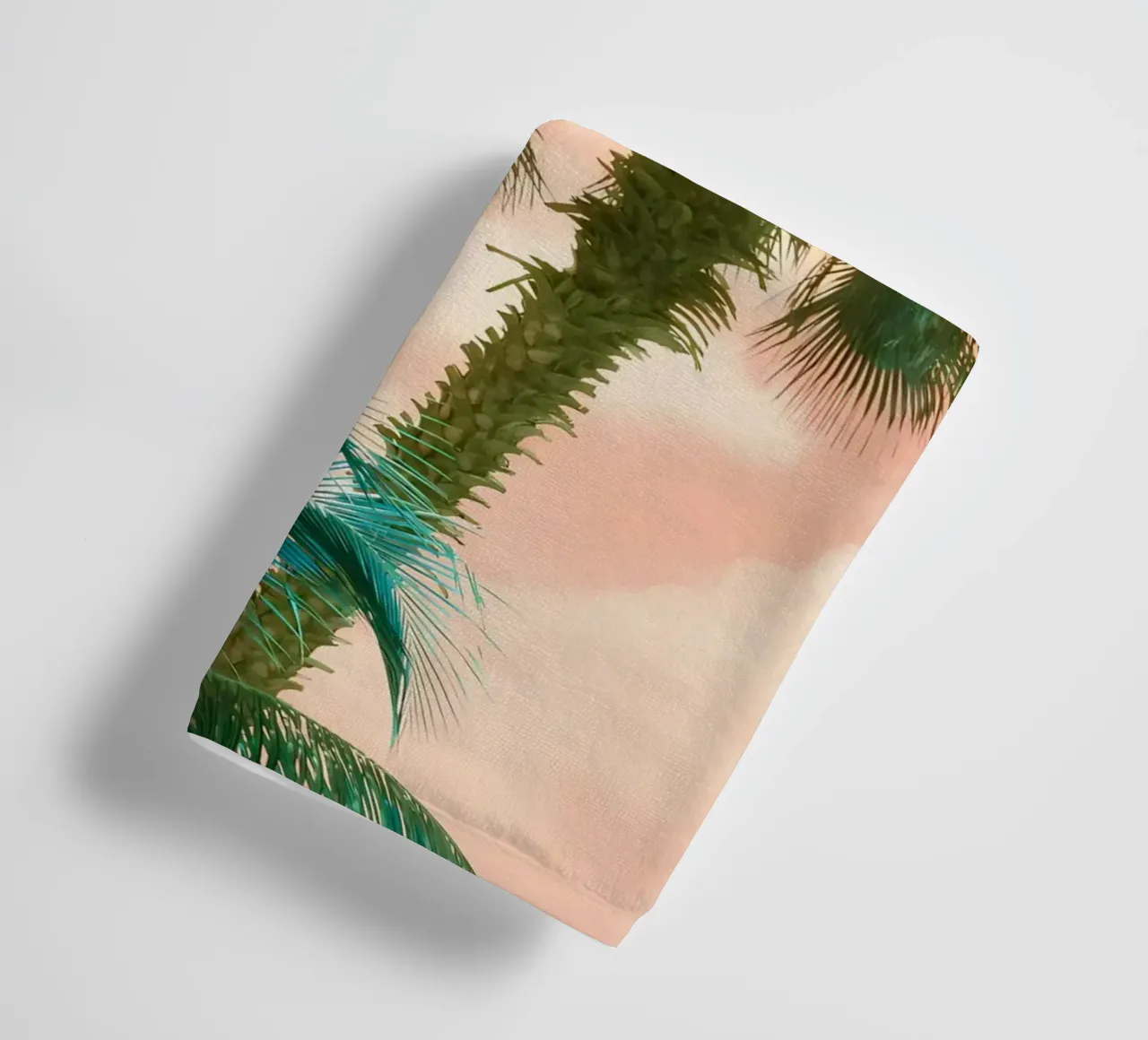 palm trees sunset sky clouds towel by Jennifer R Spyhalski