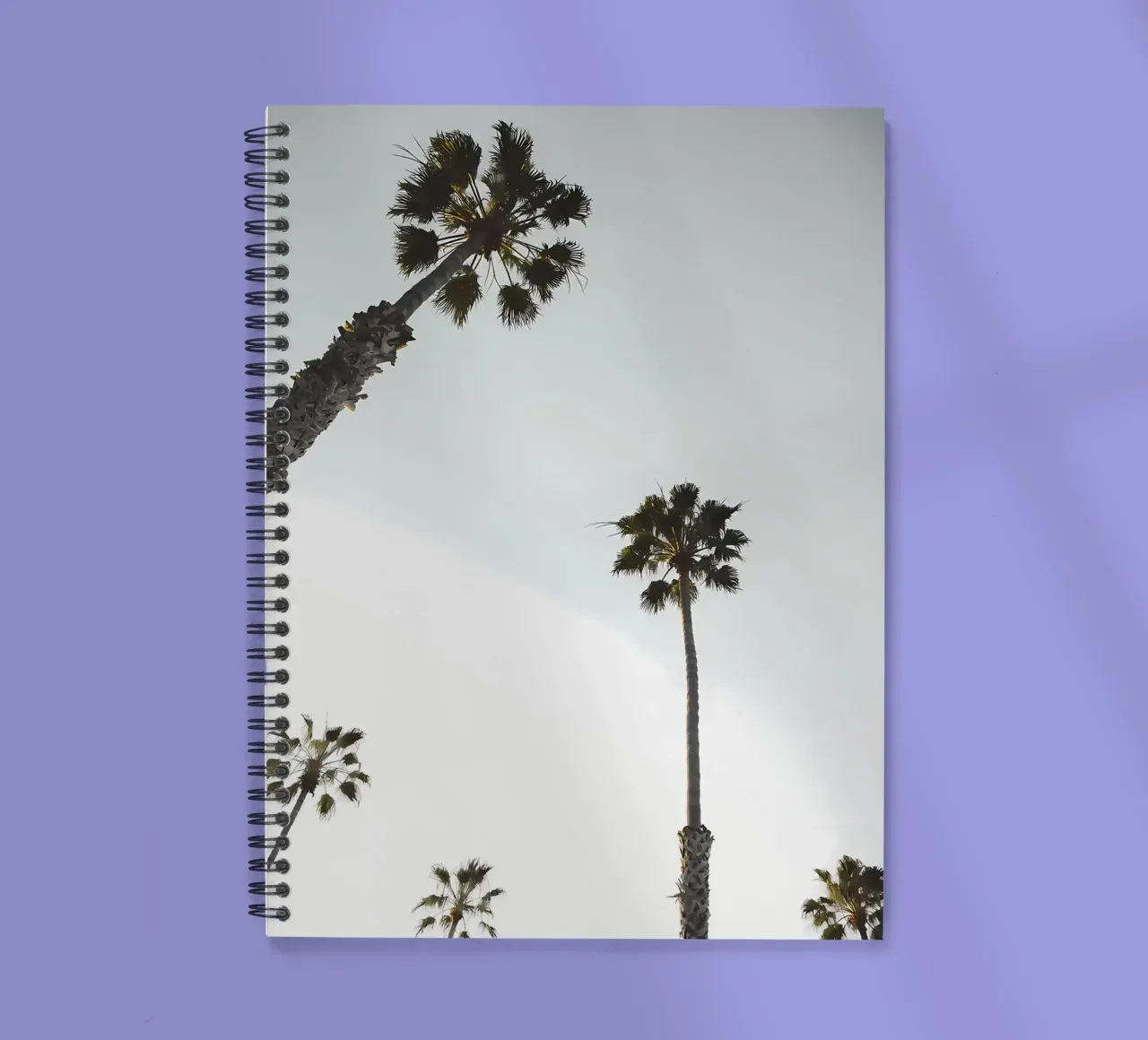 palm trees sky tall trees nature spiral notebook by Jennifer R Spyhalski