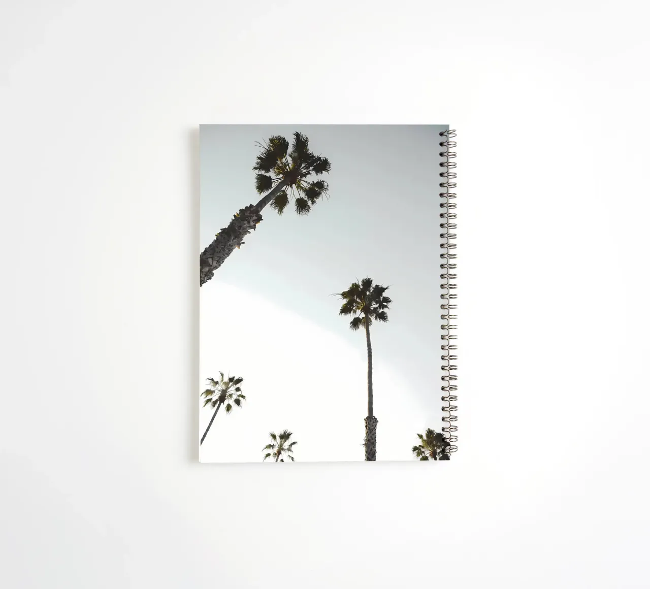 palm trees sky tall trees nature spiral notebook by Jennifer R Spyhalski