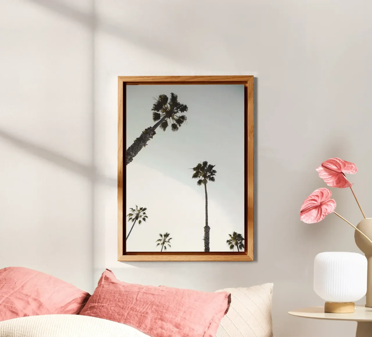 palm trees sky tall trees nature alu-dibond by Jennifer R Spyhalski