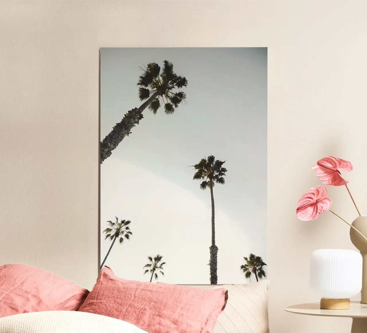 palm trees sky tall trees nature alu-dibond by Jennifer R Spyhalski