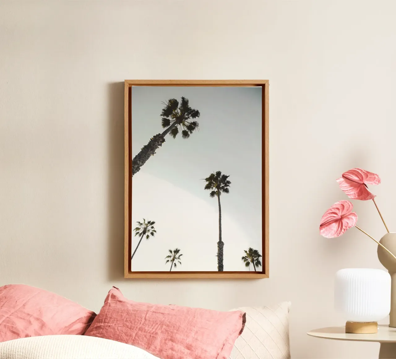 palm trees sky tall trees nature canvas by Jennifer R Spyhalski