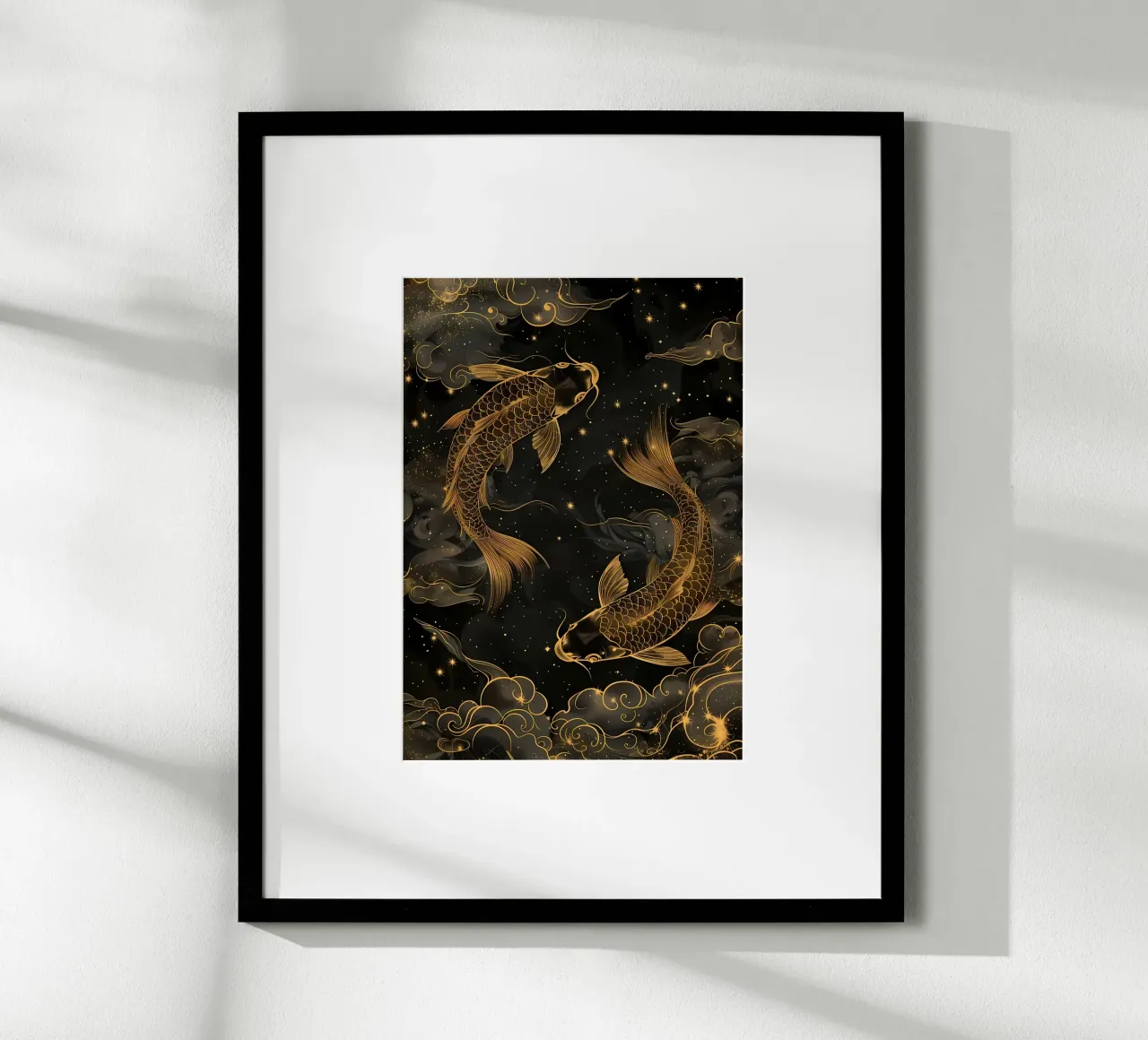 pesci koi pesci rossi acquatici poster con telaio in plastica da MountainShop
