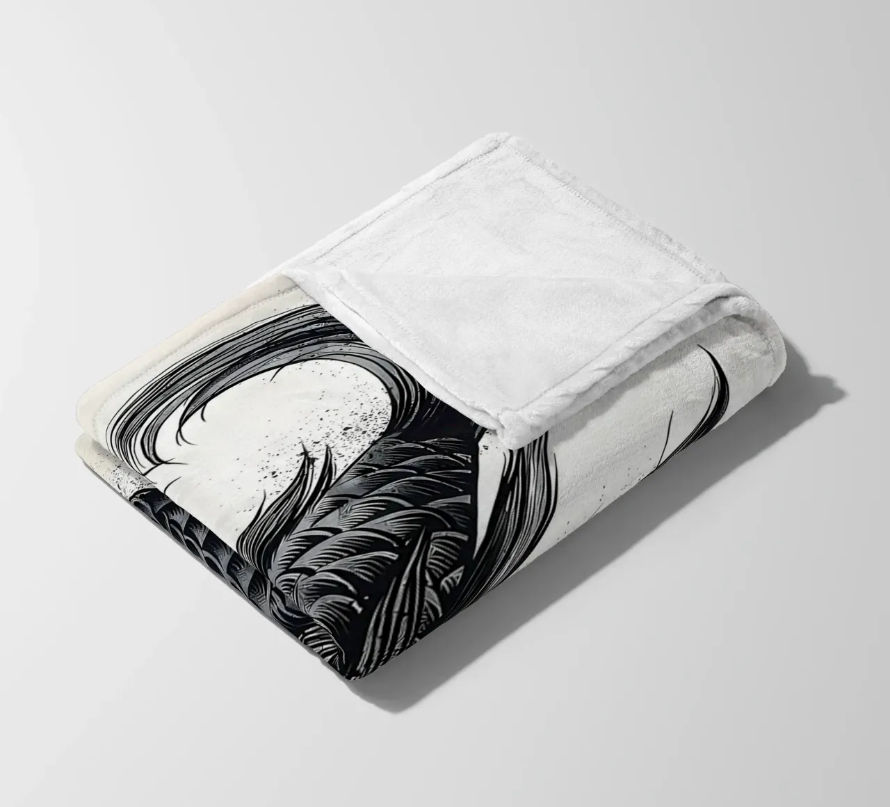 pesce koi calligrafia giapponese coperta in pile da MountainShop