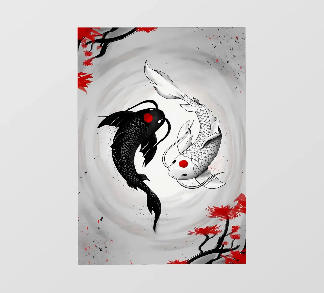 koi fish yin yang balance pvc cover by MountainShop