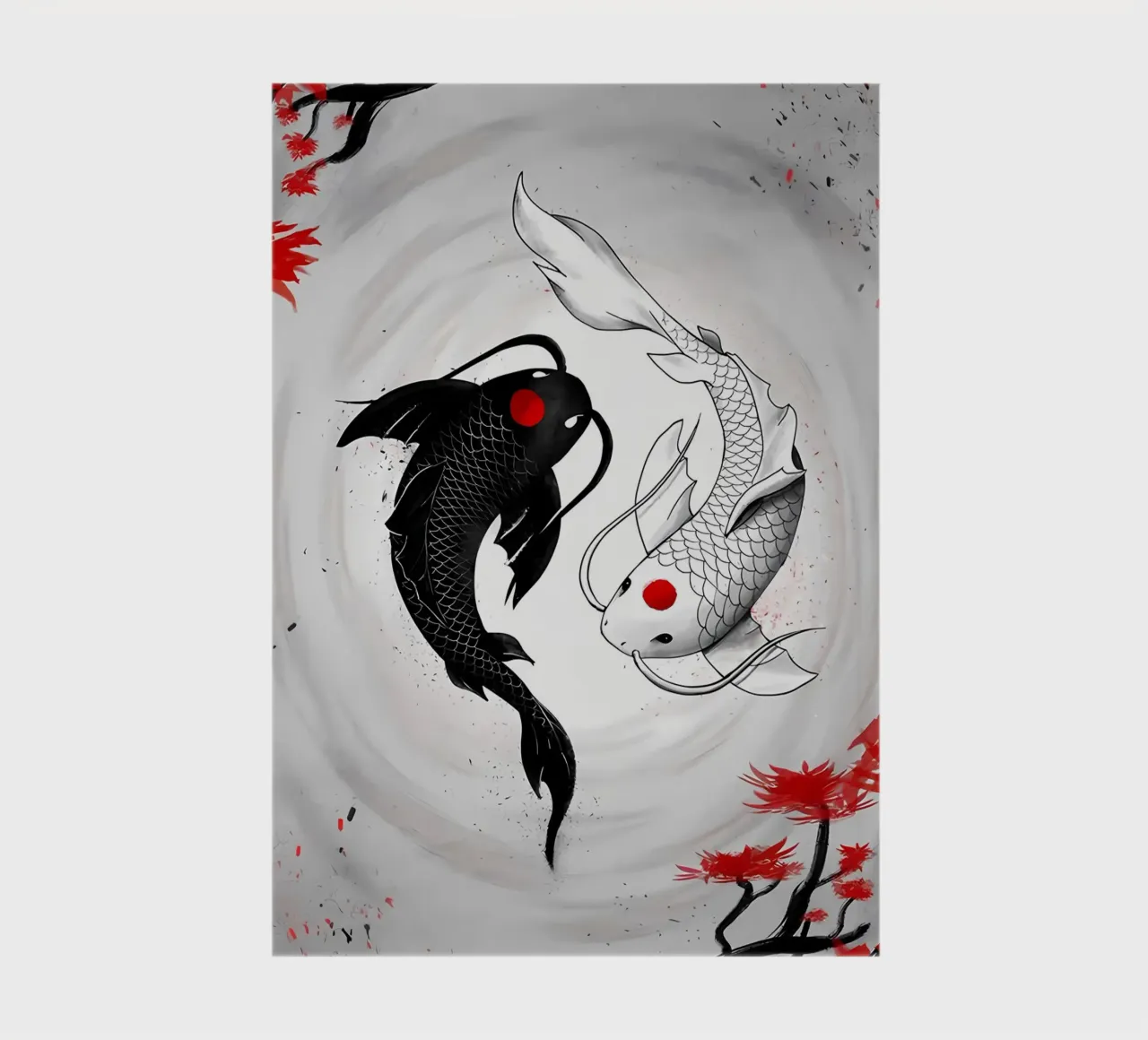 koi fish yin yang balance notebook by MountainShop