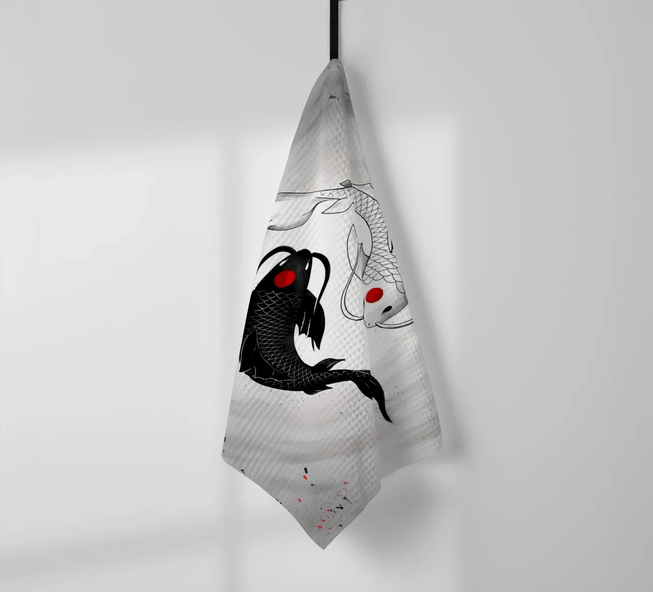 Koi Fisch Yin Yang Gleichgewicht Geschirrtuch von MountainShop