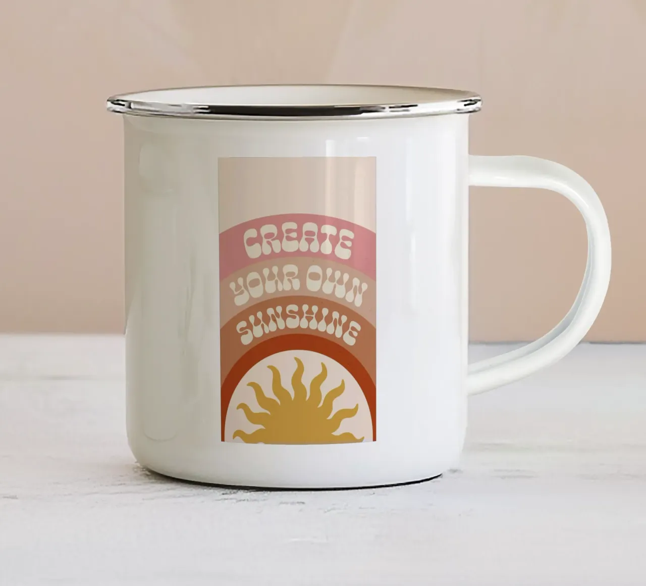 Create Your Own Sunshine tazza in smalto da cafelab