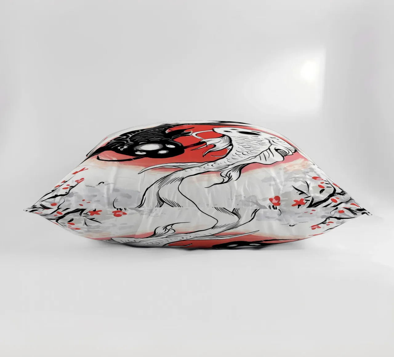 koi nere koi bianche cuscino da MountainShop