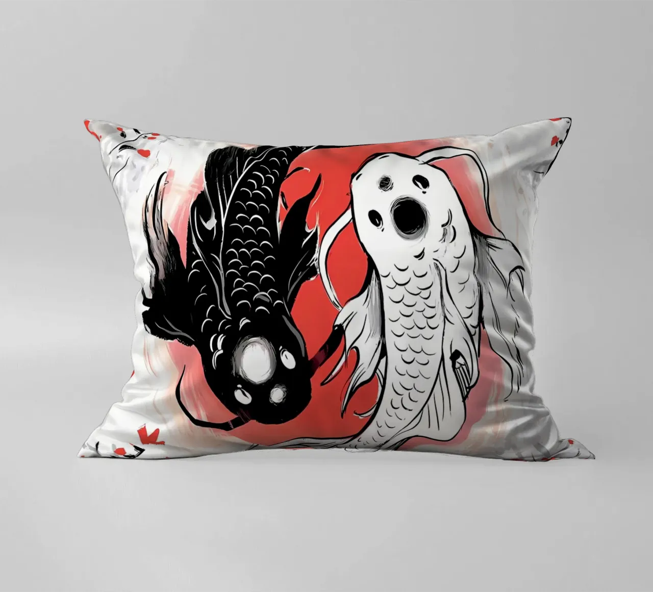 koi nere koi bianche cuscino da MountainShop