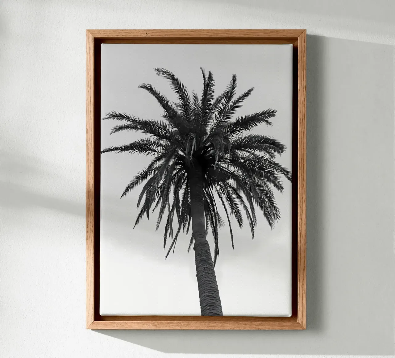 palmboom tropisch canvas met Baklijst van Jennifer R Spyhalski