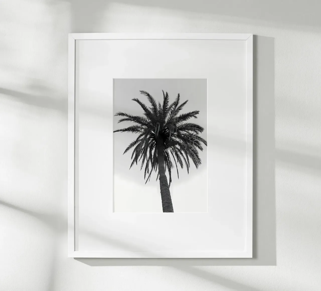 fronde di palma tropicale poster con telaio in alluminio da Jennifer R Spyhalski