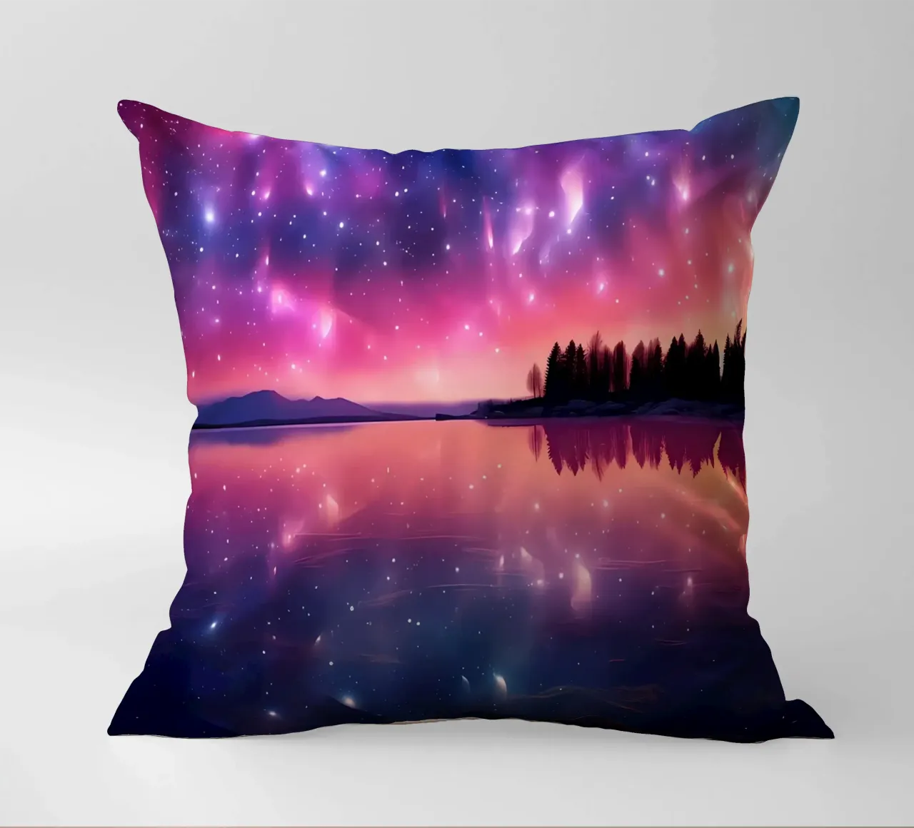 cielo notturno aurora boreale cuscino da Jennifer R Spyhalski