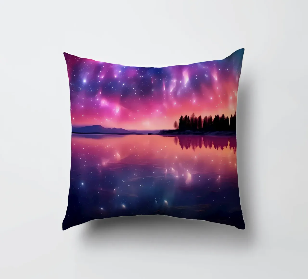 cielo notturno aurora boreale cuscino da Jennifer R Spyhalski
