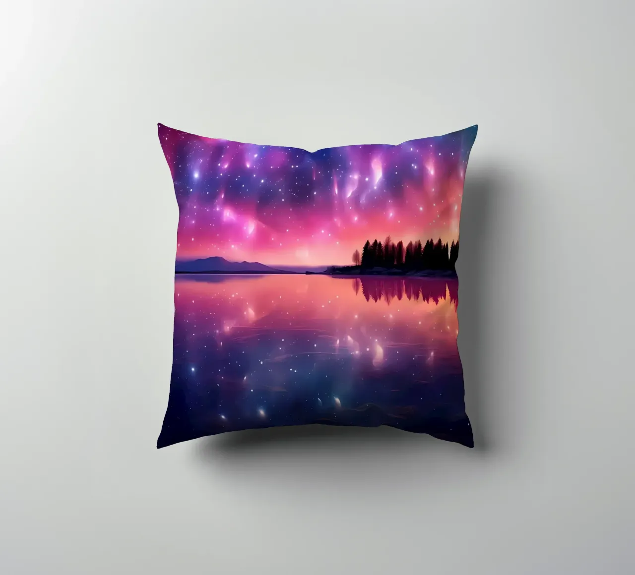cielo notturno aurora boreale cuscino da Jennifer R Spyhalski