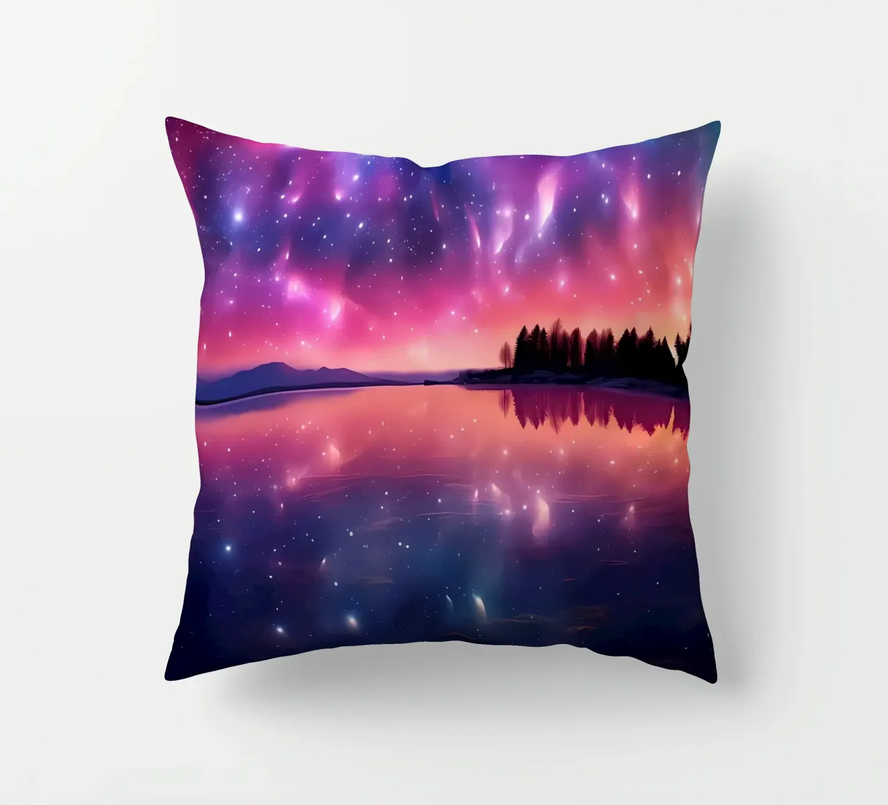 cielo notturno aurora boreale cuscino da Jennifer R Spyhalski