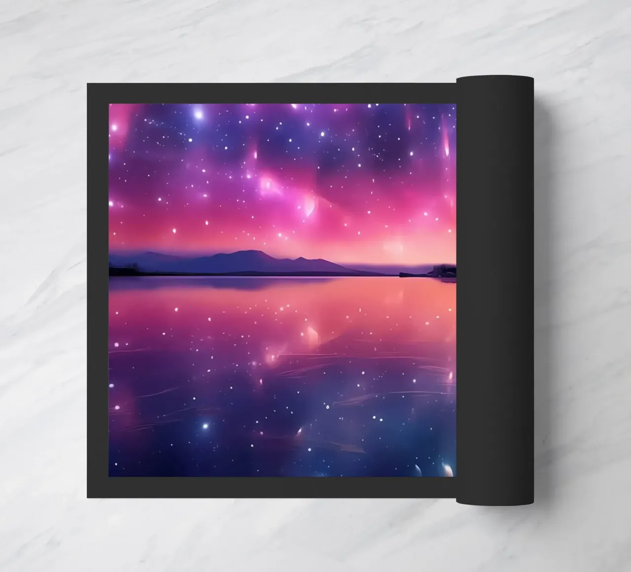 cielo notturno aurora boreale zerbino da Jennifer R Spyhalski