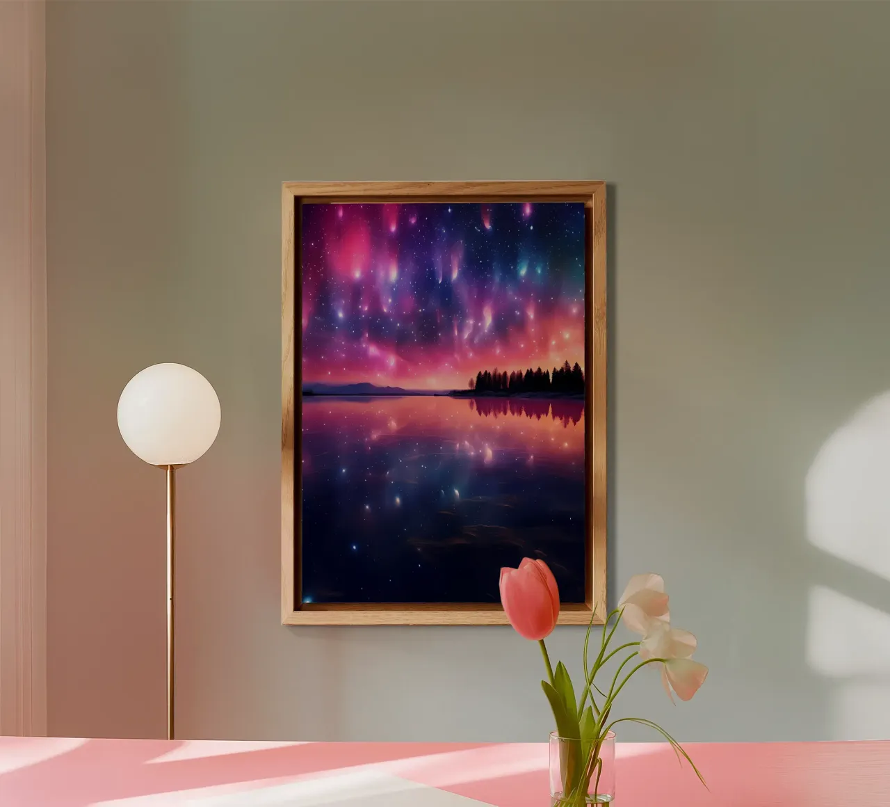 cielo notturno aurora boreale alluminio dibond da Jennifer R Spyhalski