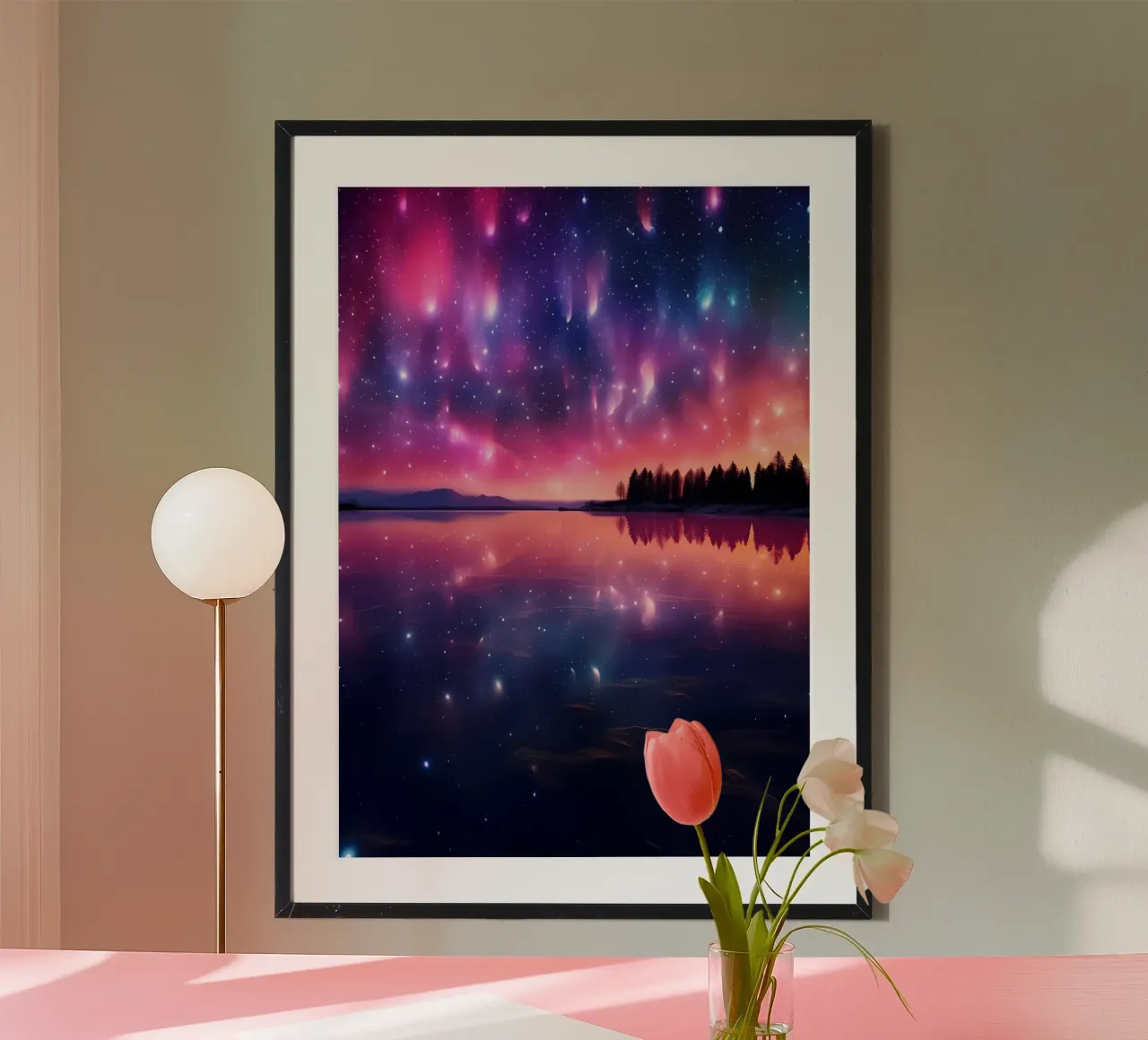 Nachthimmel Nordlicht Aurora Hahnemühle von Jennifer R Spyhalski