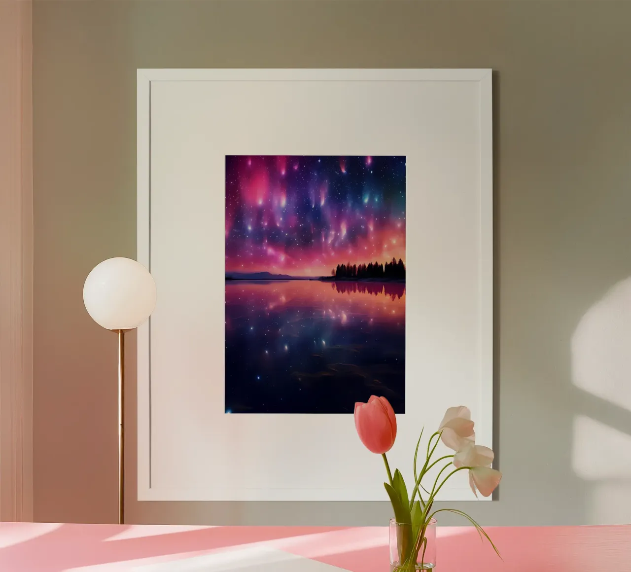 Nachthimmel Nordlicht Aurora Hahnemühle von Jennifer R Spyhalski