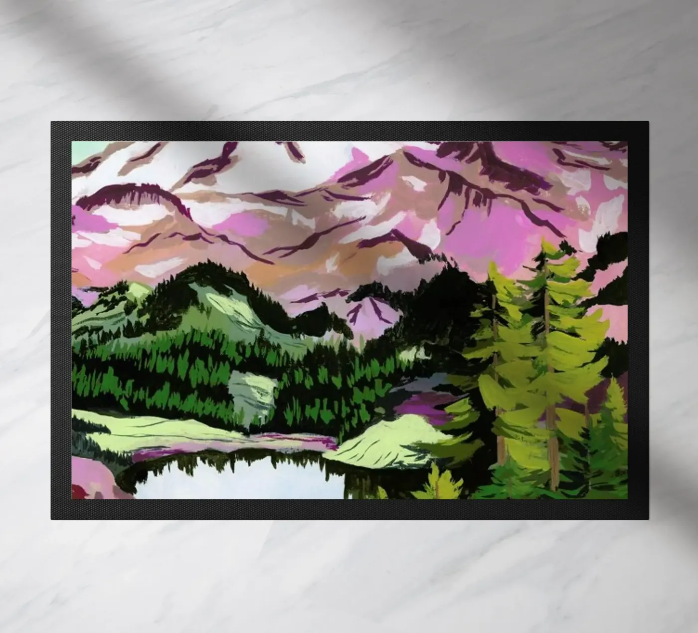 Chain Lakes doormat by Sarah Gesek