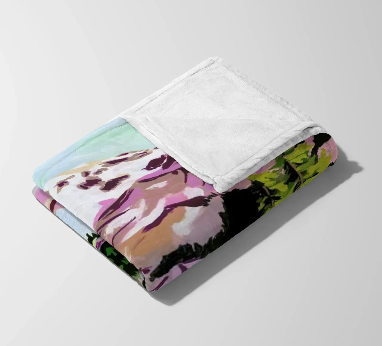Chain Lakes fleece blanket by Sarah Gesek