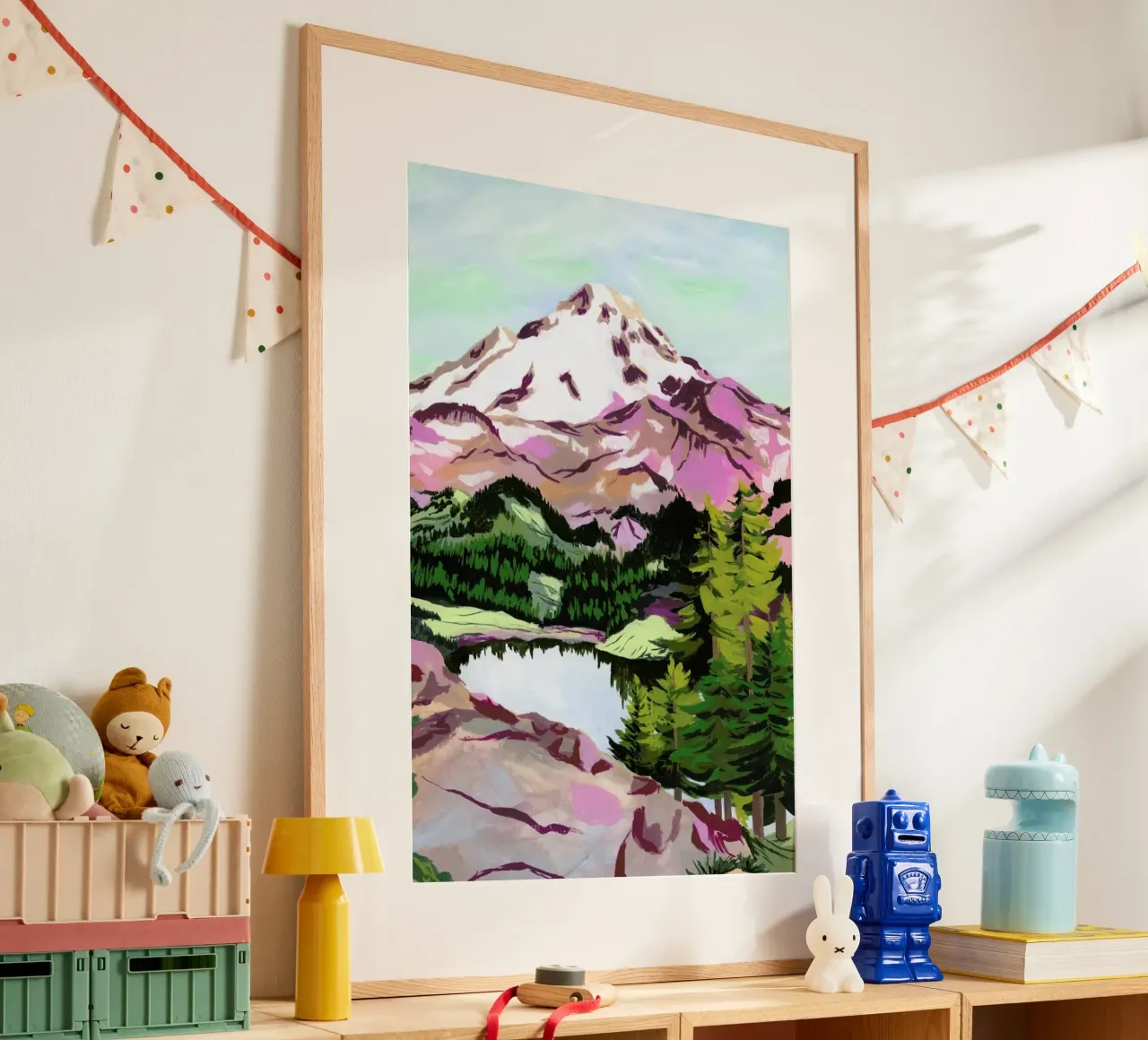 Chain Lakes poster con telaio in plastica da Sarah Gesek