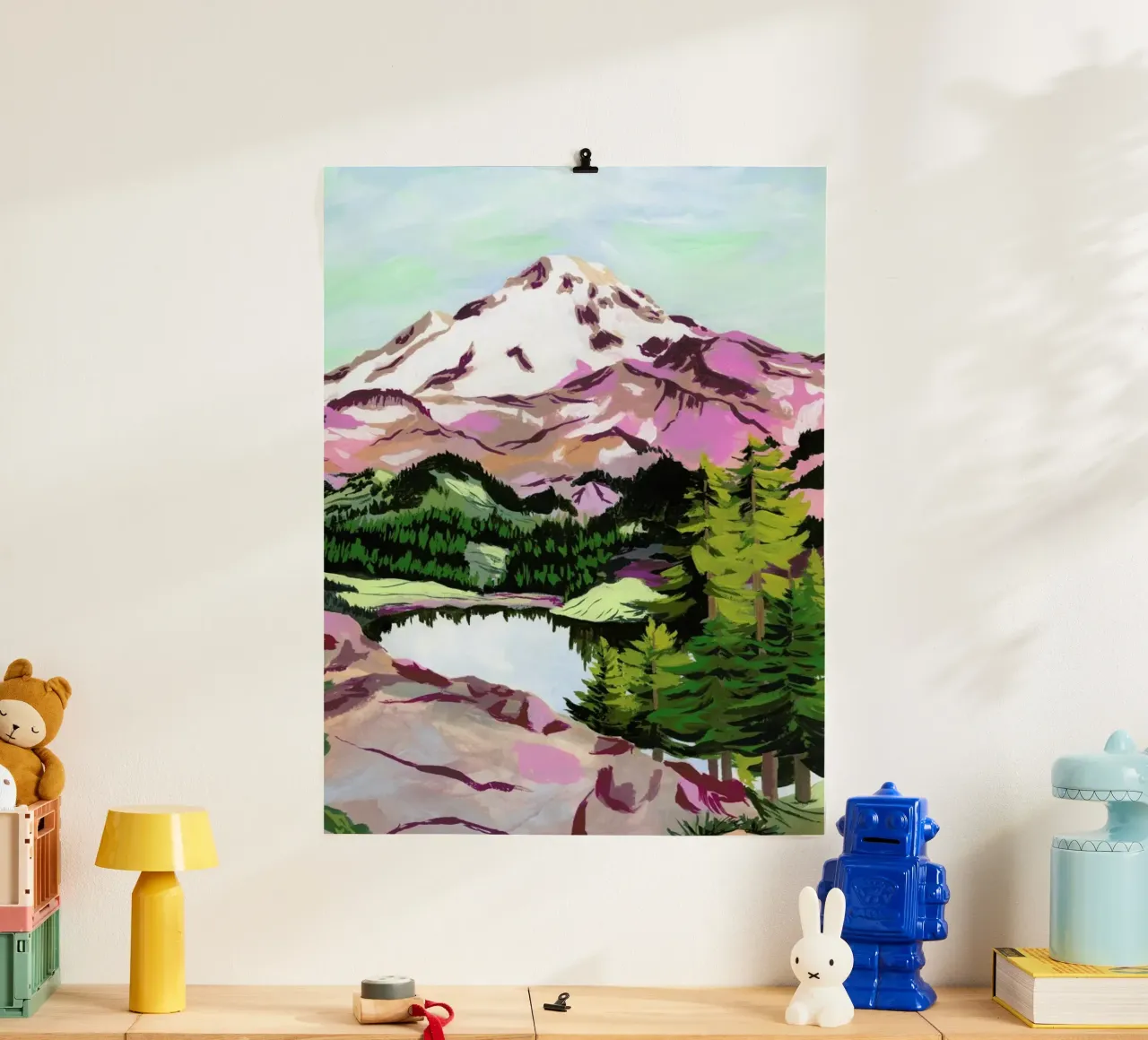 Chain Lakes poster con telaio in plastica da Sarah Gesek