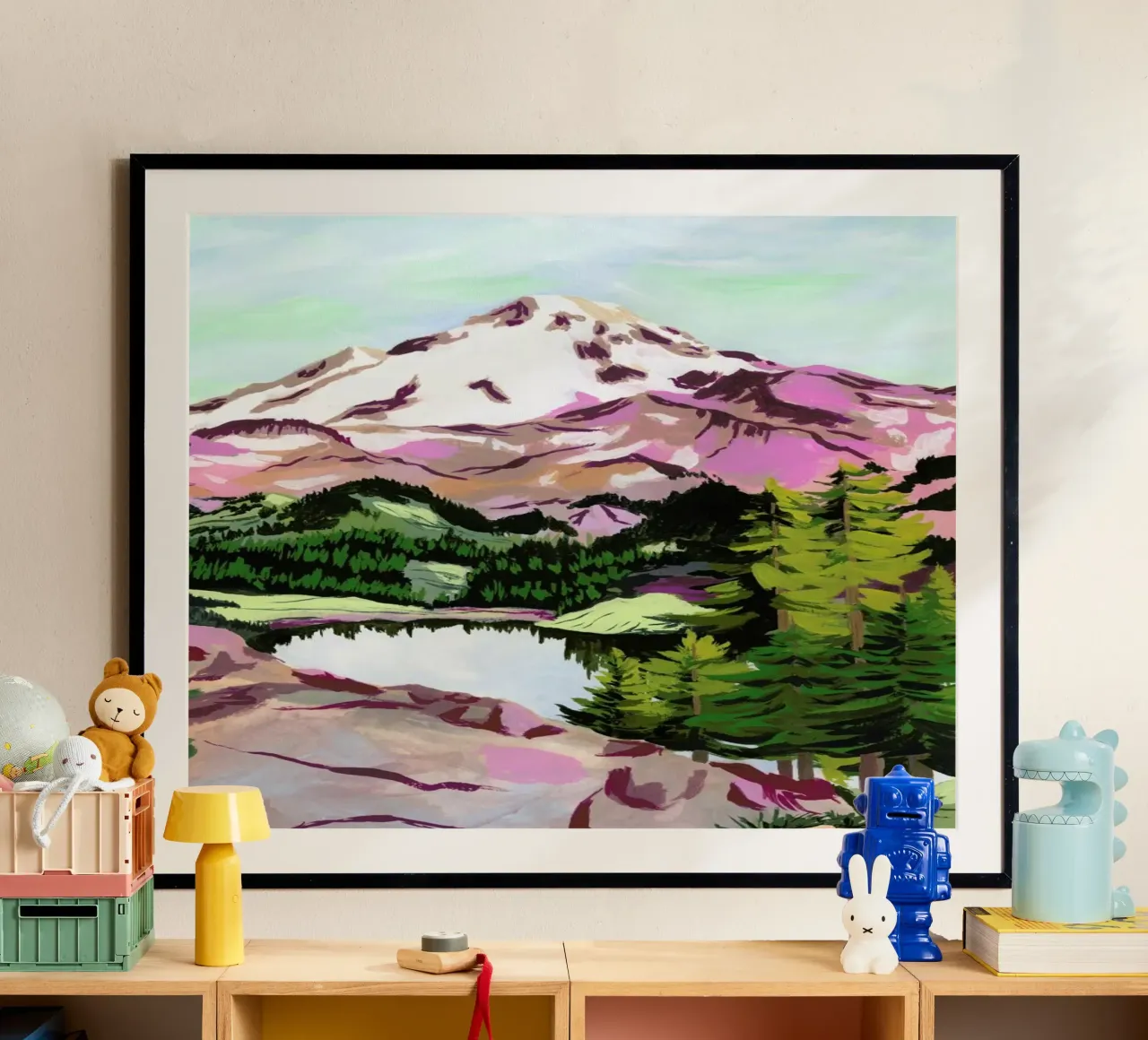 Chain Lakes poster con telaio in plastica da Sarah Gesek