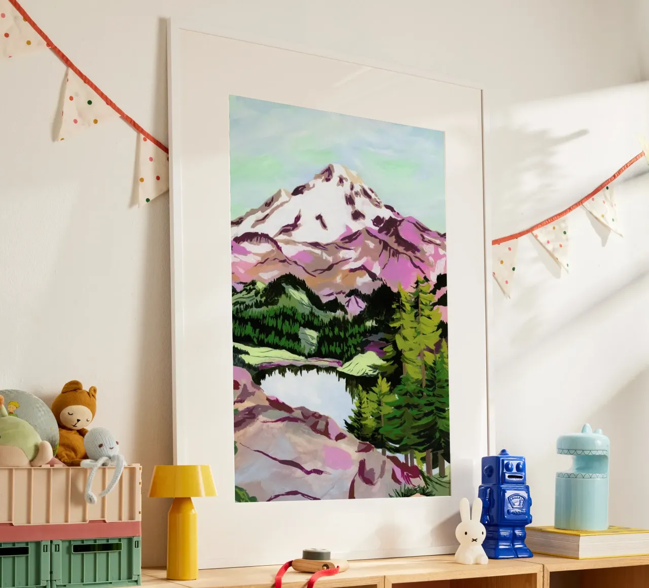 Chain Lakes poster con telaio in plastica da Sarah Gesek