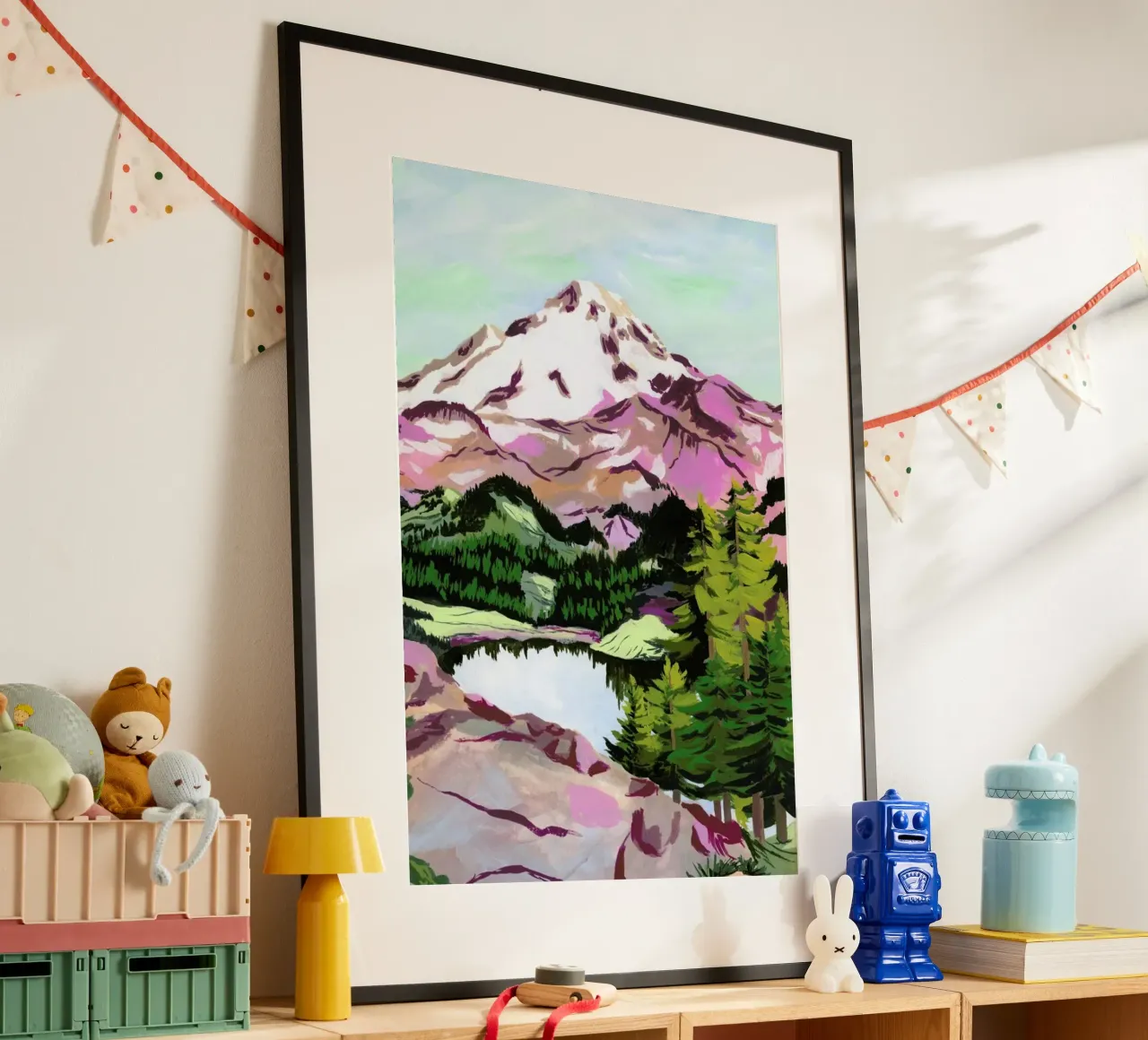 Chain Lakes poster con telaio in plastica da Sarah Gesek
