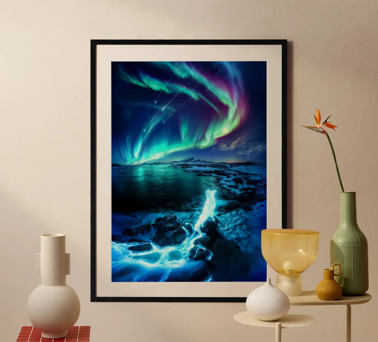 Nordlicht Polarlicht-Borealis Nachthimmel Hahnemühle von Jennifer R Spyhalski
