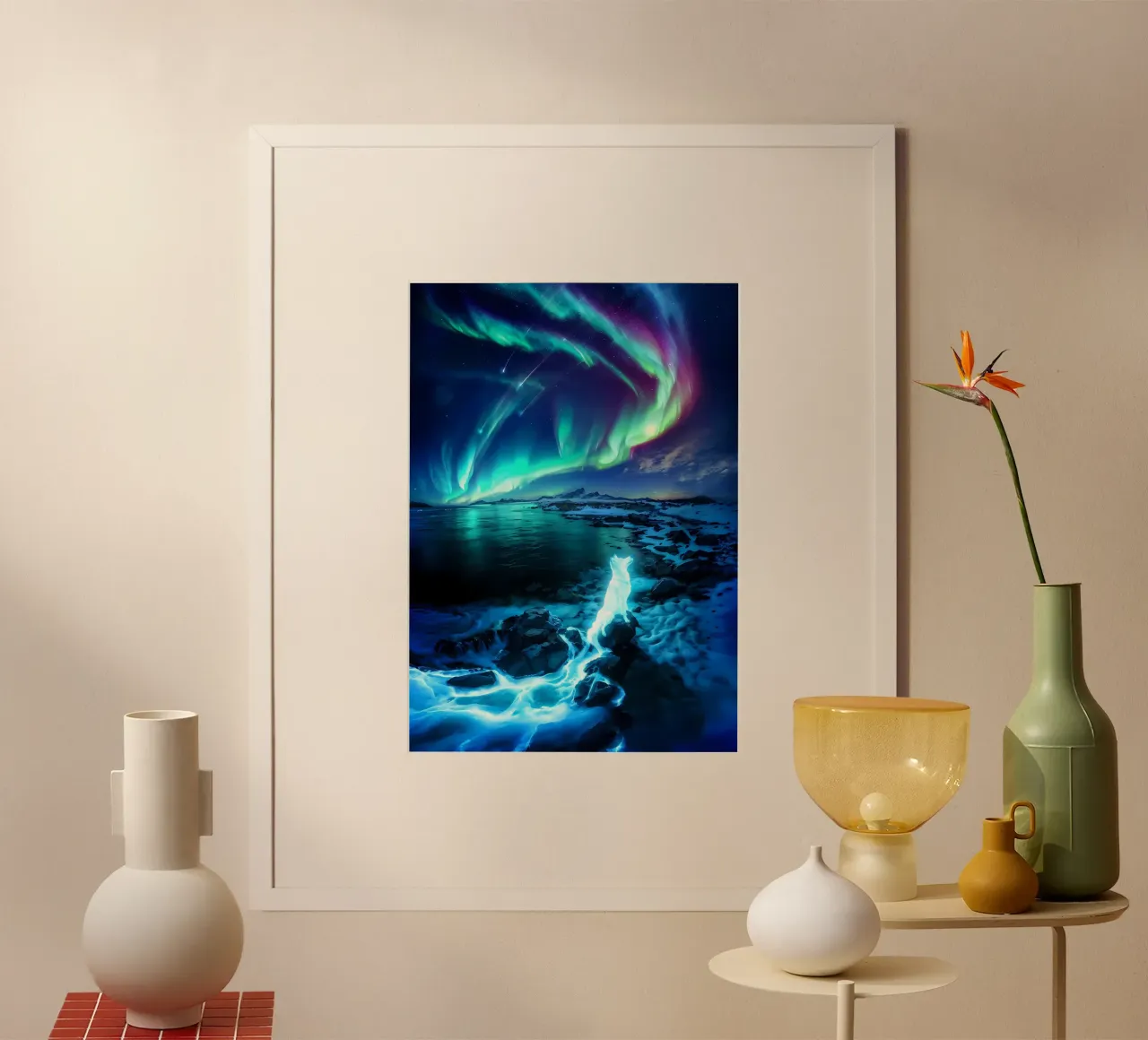 Nordlicht Polarlicht-Borealis Nachthimmel Hahnemühle von Jennifer R Spyhalski