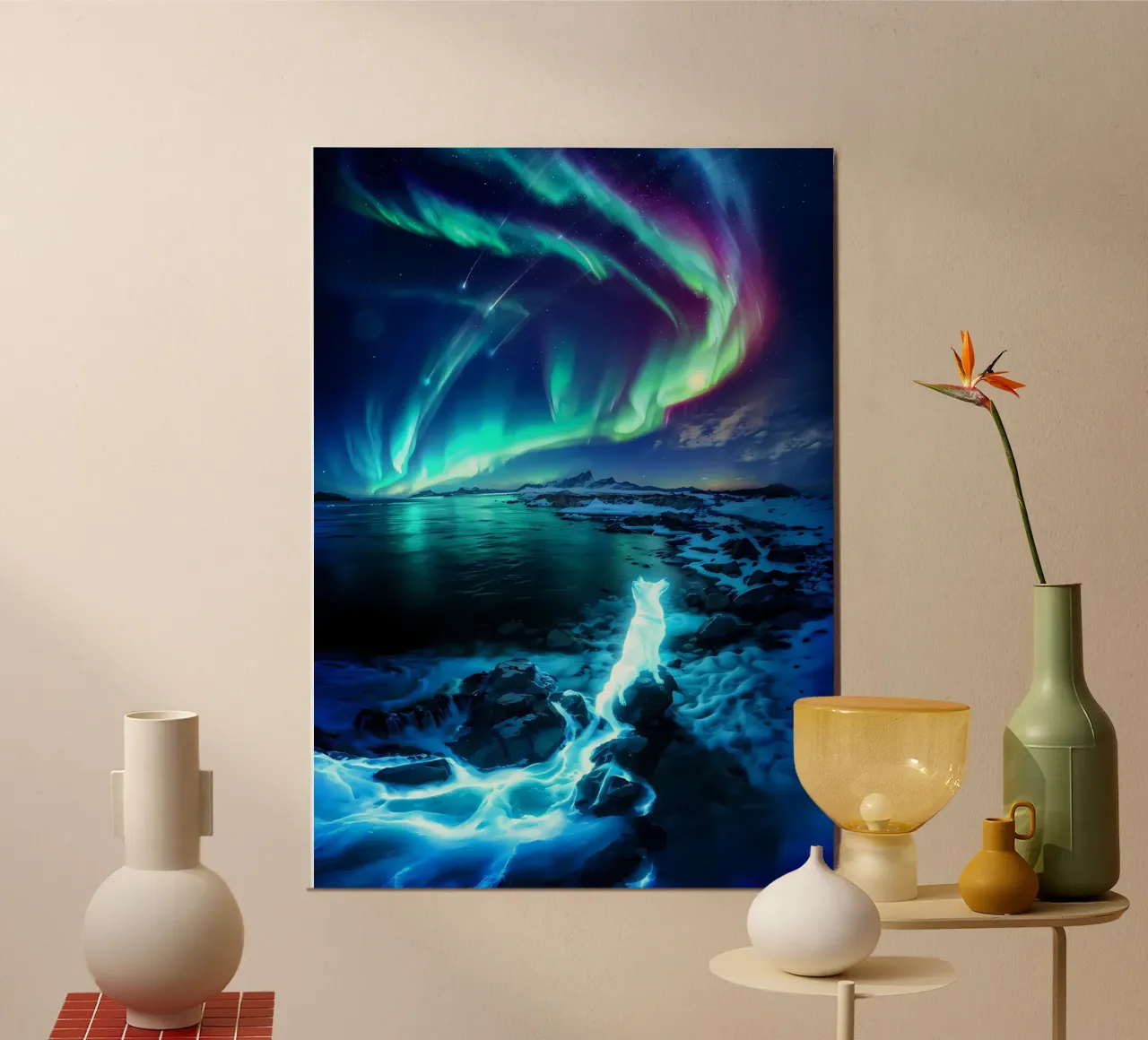 Nordlicht Polarlicht-Borealis Nachthimmel Hahnemühle von Jennifer R Spyhalski