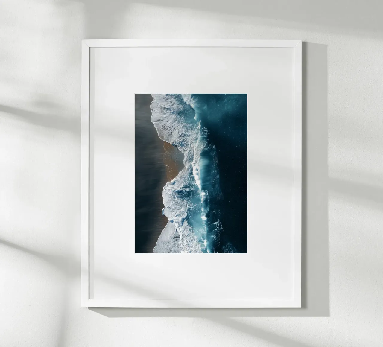 Dark Ocean Waves – Aerial Coastal Photography Poster hahnemühle by Vela Luna