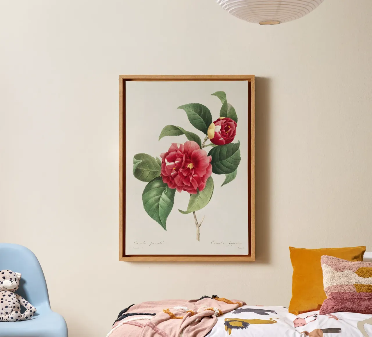 Choix des plus belles fleurs tela con Cornice a cassetta da vintageshop