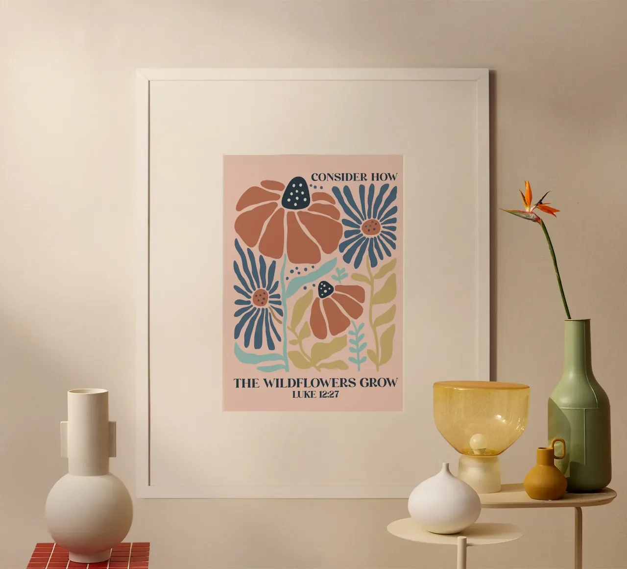 Stampa della citazione "I fiori selvatici crescono poster da E Cannon
