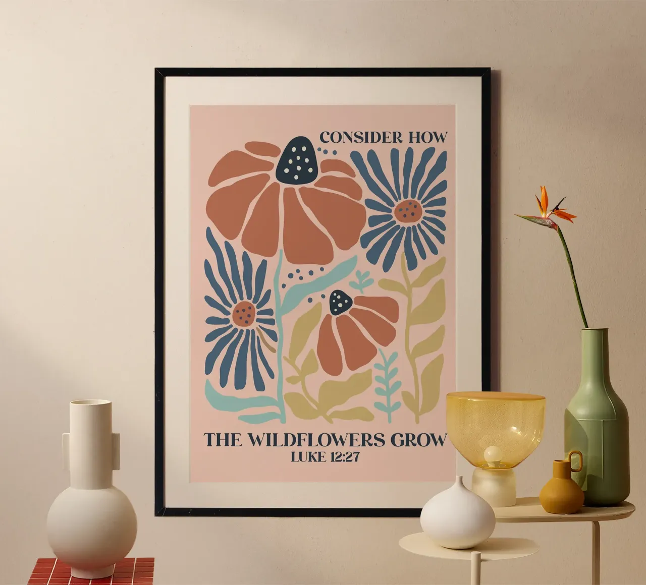 Stampa della citazione "I fiori selvatici crescono poster da E Cannon