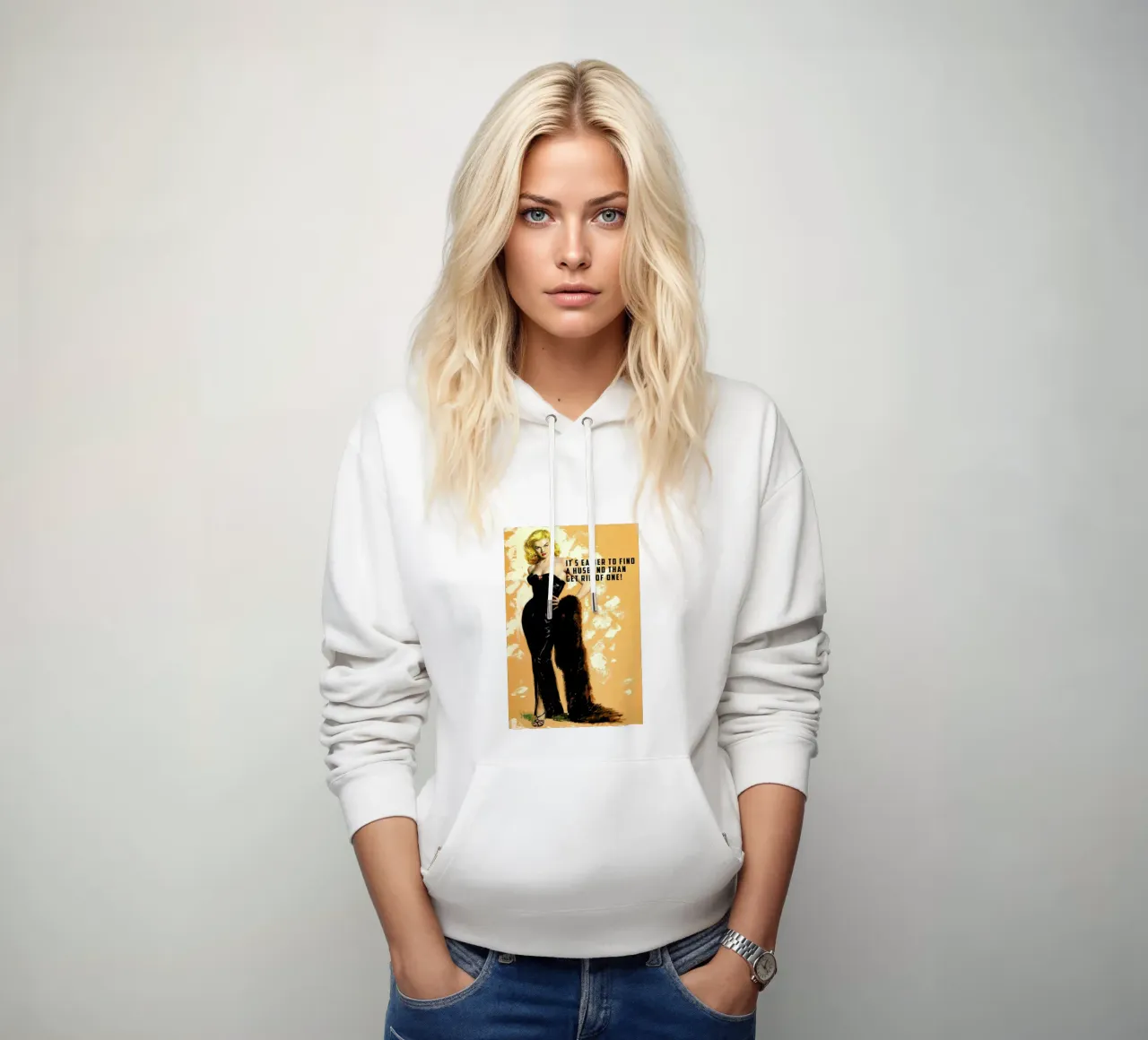 It's Easier To Find A Husband felpa con cappuccio da Gallery Print and Art Limited