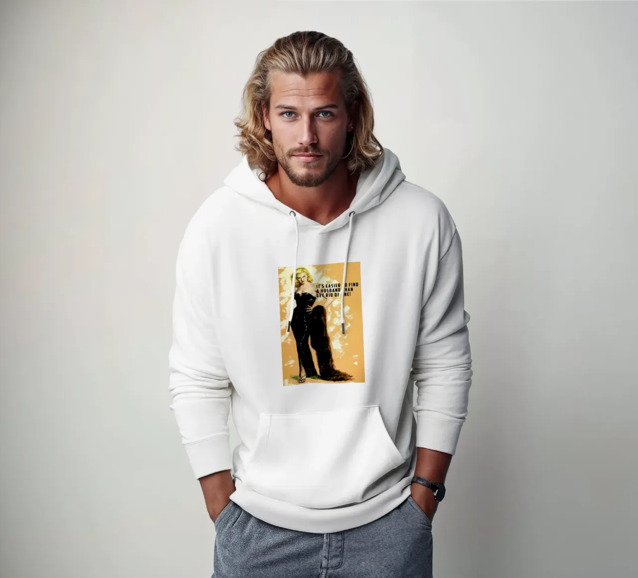 It's Easier To Find A Husband felpa con cappuccio da Gallery Print and Art Limited