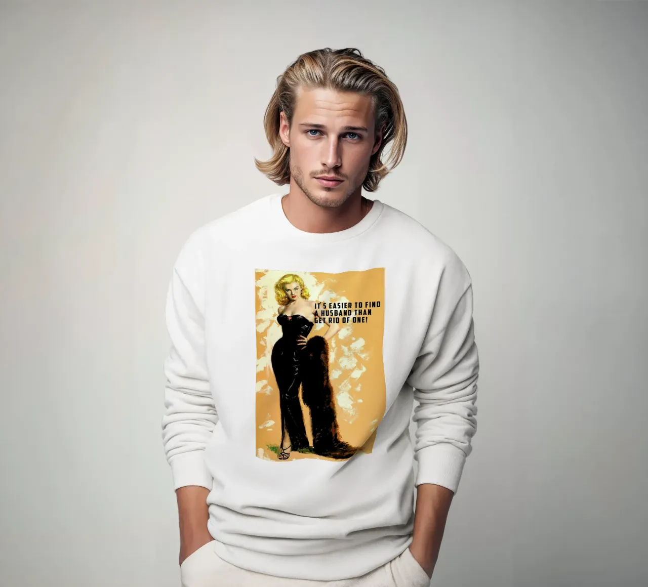 It's Easier To Find A Husband sweatshirt by Gallery Print and Art Limited