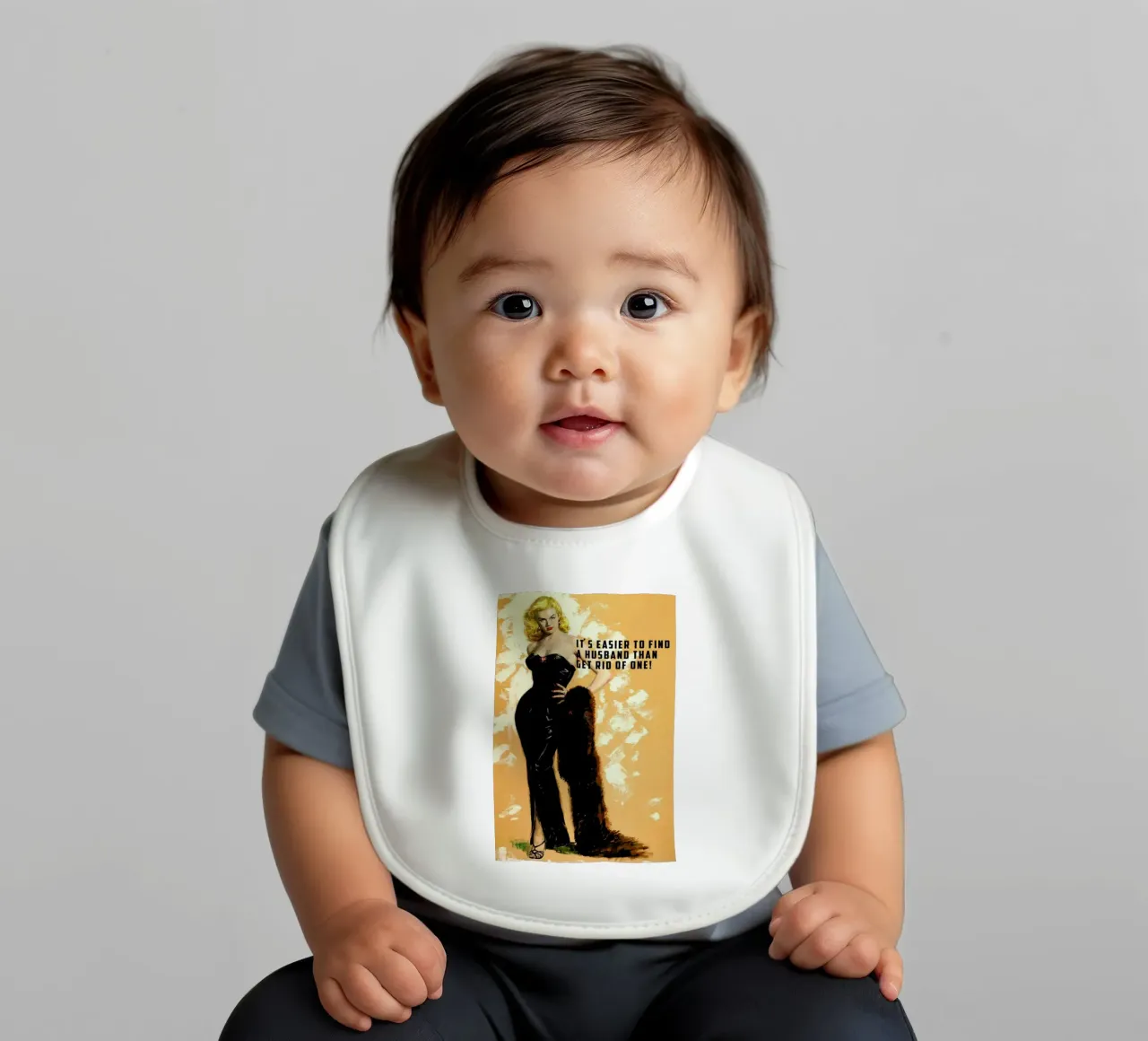 It's Easier To Find A Husband babero de Gallery Print and Art Limited