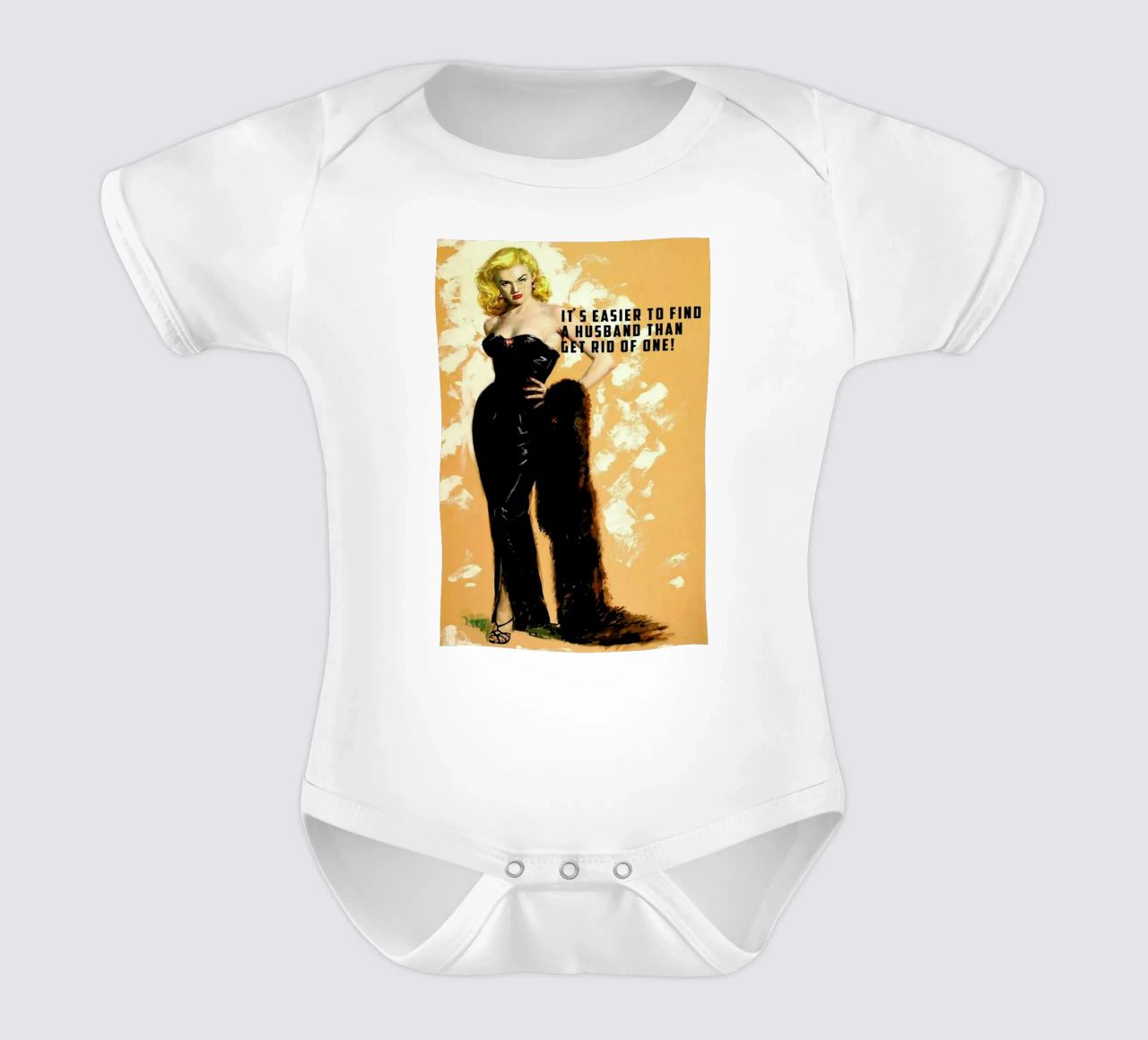 It's Easier To Find A Husband Kurzarm Babybody von Gallery Print and Art Limited