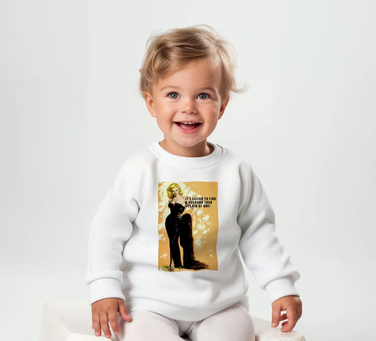 It's Easier To Find A Husband felpa neonato da Gallery Print and Art Limited