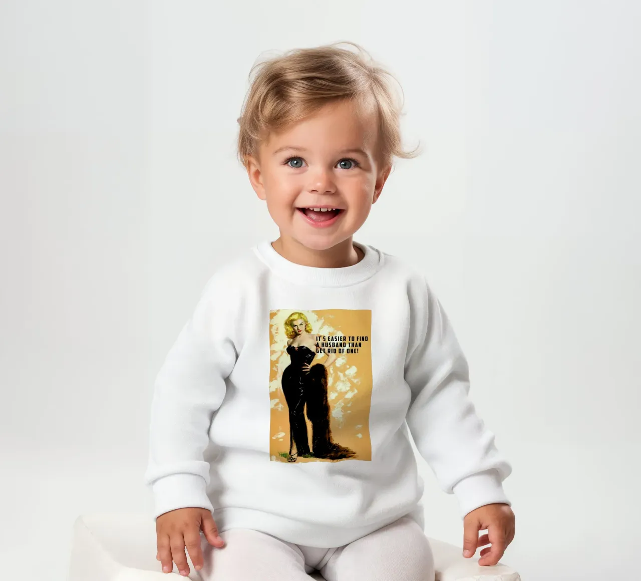 It's Easier To Find A Husband felpa neonato da Gallery Print and Art Limited